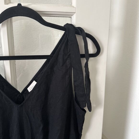 A New Day Jumpsuit  Woven Wide Leg  Black Womens Medium - Picture 4 of 11